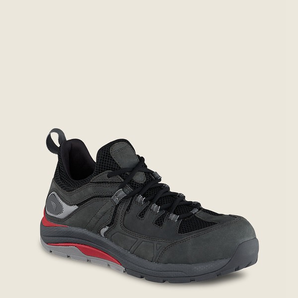 Red Wing Work Shoes Black/Grey - Mens Cooltech™ Athletics - Safety Toe - 6902-ZDGAB